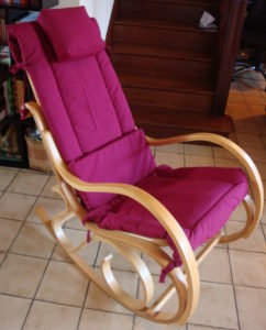 matelassé rocking chair + coussins